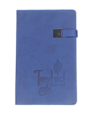 Tevhid Logolu Ajanda (Termo Deri Sert Kapak - Mıknatıslı) Lacivert