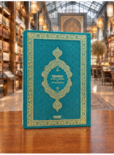 Tevhid Meali Kur'an-ı Kerim (Orta Boy - Turkuaz)
