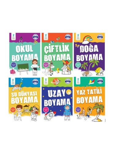 Çocuk Gelişimi Türkçe İngilizce Boyama Seti - 6 Kitap